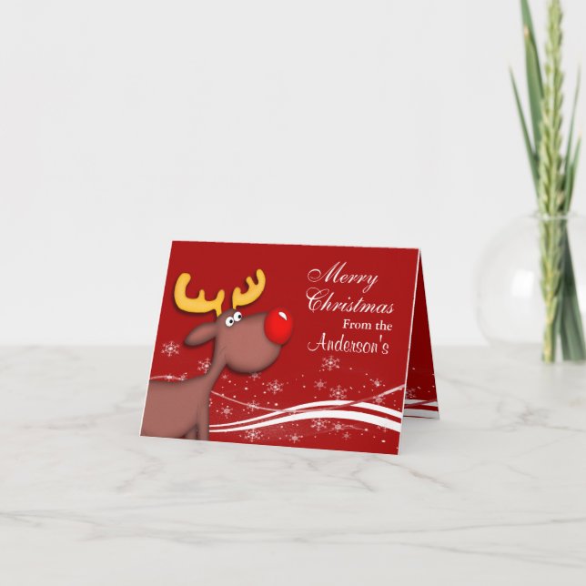 Rudolf Christmas Holiday Card (Front)