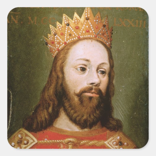 Rudolf I  uncrowned Holy Roman Emperor Square Sticker (Front)
