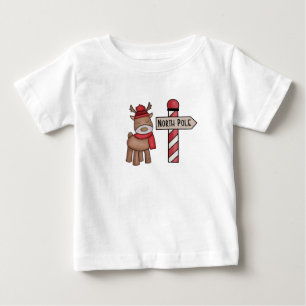 Rudolf Reindeer & North Pole, Christmas Toddler Baby T-Shirt