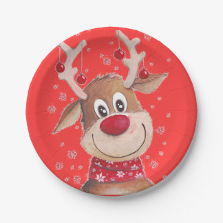 Rudolf The Red Nose Reindeer Tableware Paper Plate