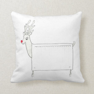 Rudolf the Red Nosed Radiator Throw Pillow