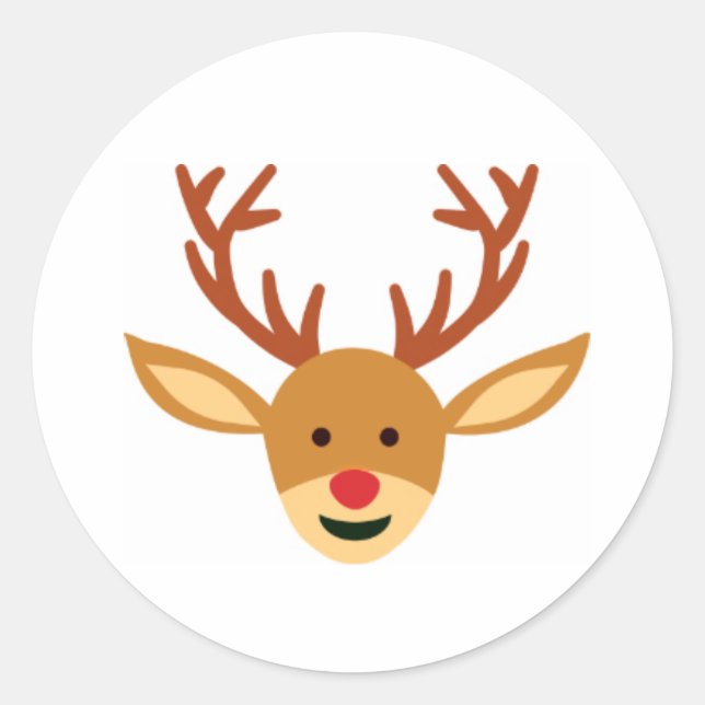 Rudolf the Red-nosed Reindeer Christmas Sticker (Devant)