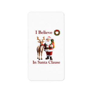 Rudolf the red nosed reindeer label