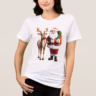 Rudolf the red nosed reindeer Tri-Blend shirt