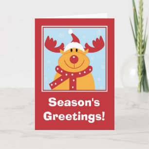 Rudolf The Reindeer Christmas Card