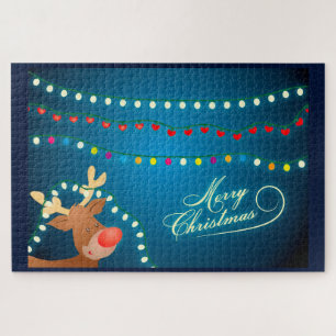 Rudolph and Christmas Lights Jigsaw Puzzle