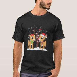 Rudolph and Clarice Christmas Kids Girls Tee Reind
