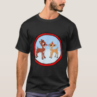 Rudolph And Clarice Christmas Kids Girls Tee Reind