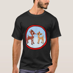 Rudolph And Clarice Christmas Kids Girls Tee Reind