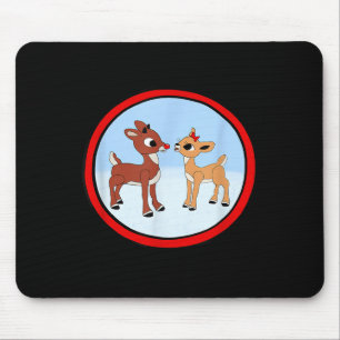 Rudolph And Clarice Christmas Kids Girls Tee Reind Mouse Pad