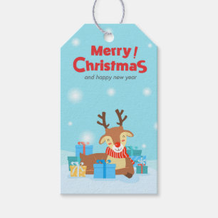 Rudolph and Presents Gift Tags