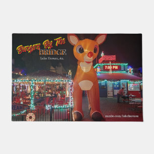 Rudolph at Burgers by the Bridge Doormat