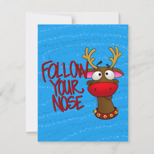 Rudolph, carte d'ornement en papier