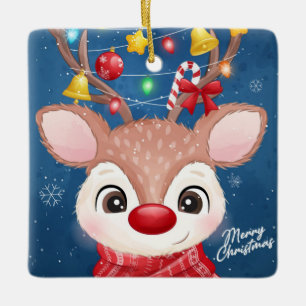 Rudolph Ceramic Ornament