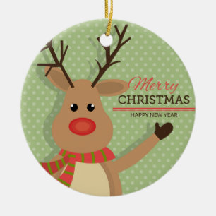 Rudolph  ceramic ornament