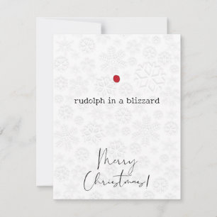 Rudolph dans une carte de Noël Joyeuse à Blizzard