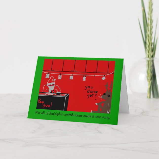 Rudolph Dark Room Holiday Card (Front)