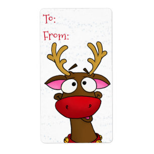 Rudolph, gift tag stickers