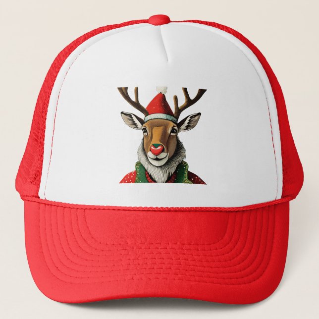 Rudolph Le Casquette de Noël des rennes du nez rou (Devant)