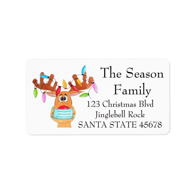 Rudolph, le Étiquette masqué des rennes (Devant)