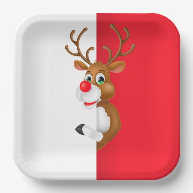 Rudolph  paper plate (Front)