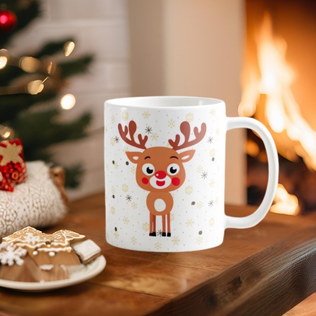 Rudolph Red Nose Reindeer Cafe Mug (Créateur téléchargé)