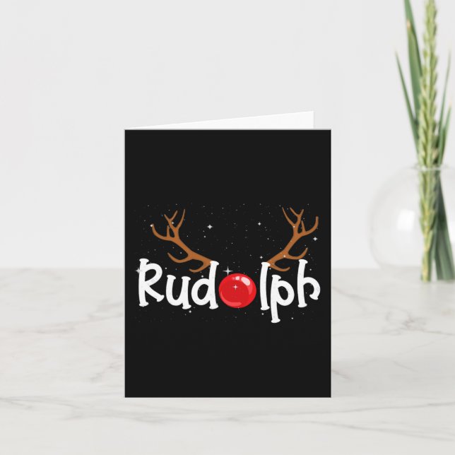 Rudolph Red Nose Reindeer Christmas Fun 1 Card (Front)