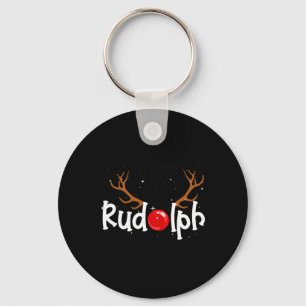 Rudolph Red Nose Reindeer Christmas Fun Keychain