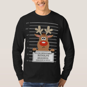 Rudolph Reindeer Criminal Xmas Christmas Sweater