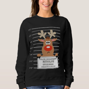 Rudolph Reindeer Criminal Xmas Christmas Sweater
