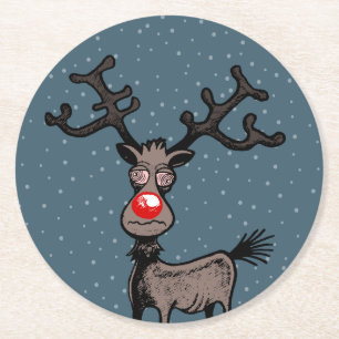 Rudolph Reindeer Paper Coaster