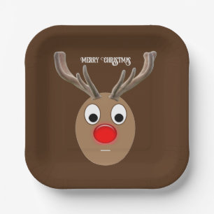 Rudolph reindeer  paper plate