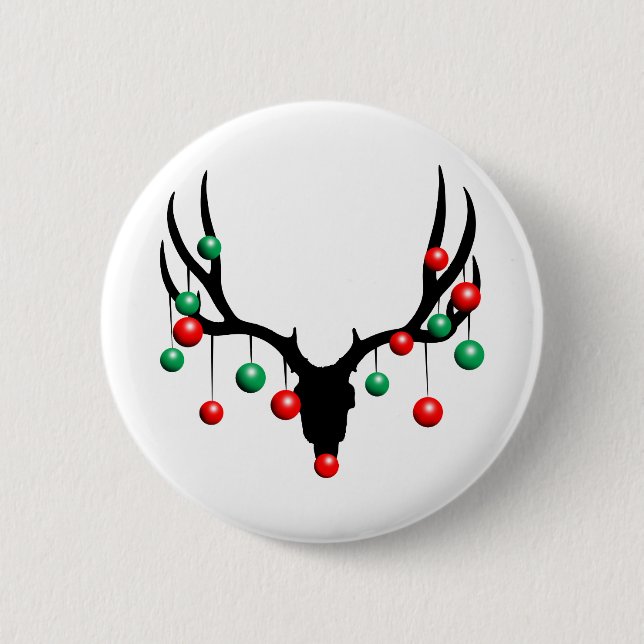 Rudolph the Dead Nosed Reindeer 2 Inch Round Button (Front)