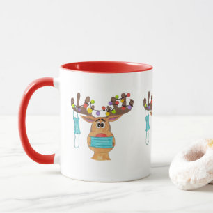 Rudolph the Face Masked Reindeer Mug