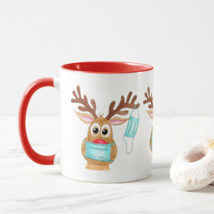 Rudolph the Face Masked Reindeer Mug