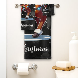 Rudolph The Red Nose Reindeer Christmas Bath Towel Set
