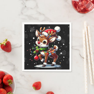 Rudolph The Red Nose Reindeer Christmas Napkin