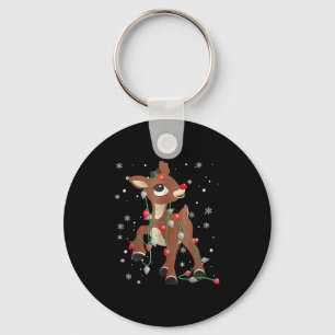 Rudolph The Red Nose Reindeer For Kids And Christm Keychain