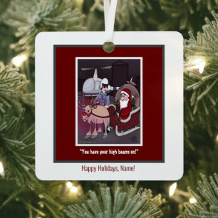 Rudolph The Red-Nosed Metal Square Ornament