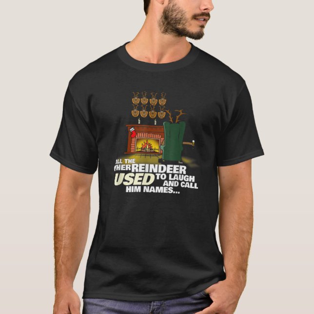Rudolph the Red Nosed Reindeer Funny   T-Shirt (Front)