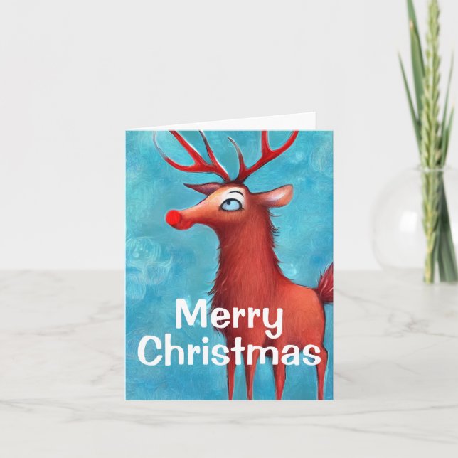 Rudolph the red nosed reindeer invitation (Front)