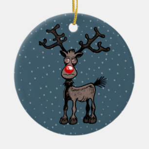 Rudolph the Reindeer Ceramic Ornament