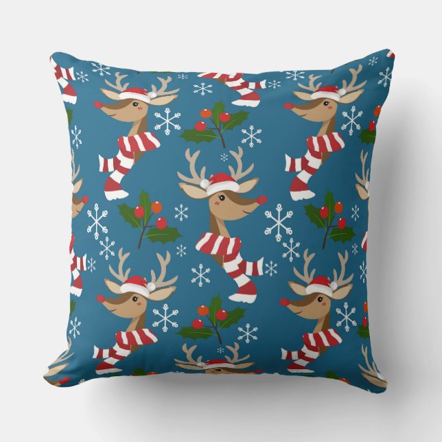 Rudolph Throw Pillow (Front)