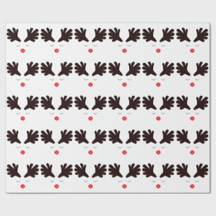 Rudolph White Wrapping Paper