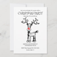 Rudolphs Christmas Party Invitation