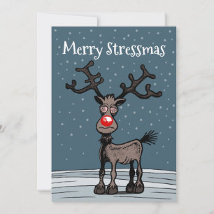 Rudolphs Merry Stressmass Holiday Card