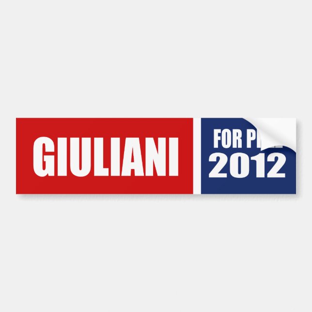 RUDY GIULIANI 2012 BUMPER STICKER (Front)