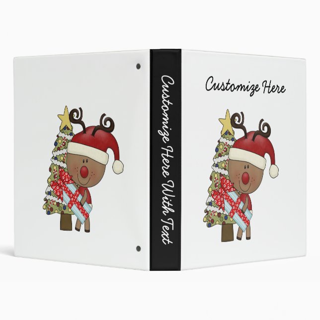 Rudy Reindeer Holiday Tree Binder (Background)