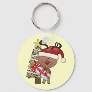 Rudy Reindeer Holiday Tree Keychain