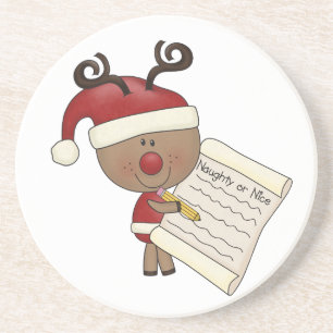 Rudy Reindeer Naughty or Nic Coaster